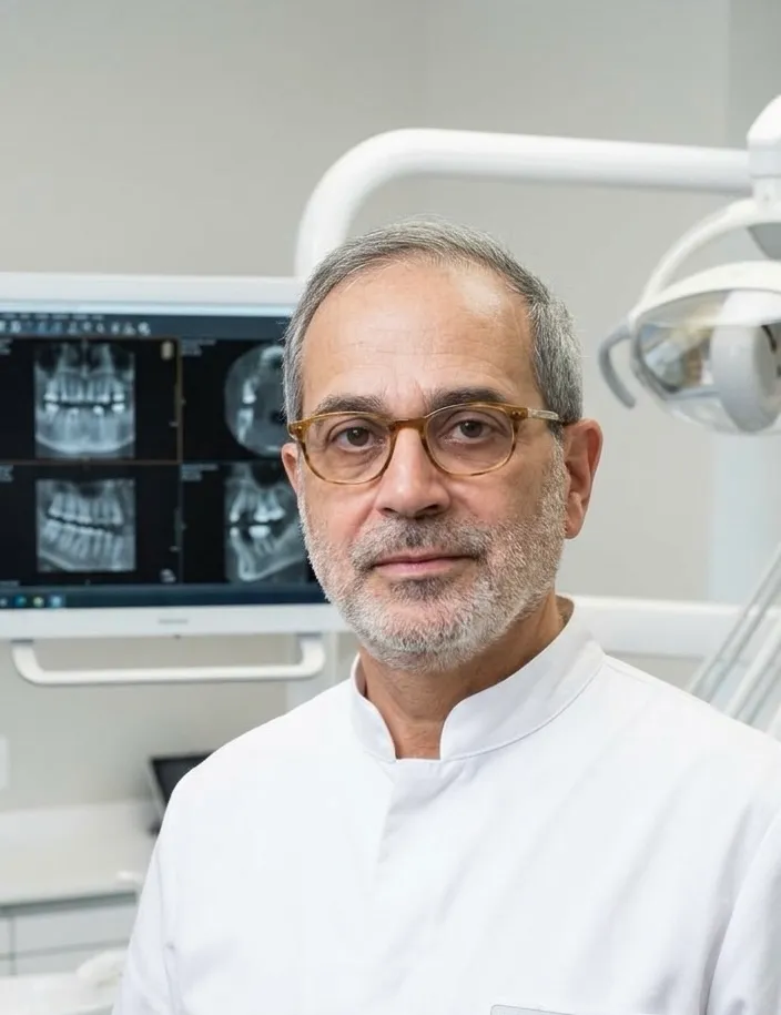 Le Dr Baruk Abessera en blouse, dans une salle de soins